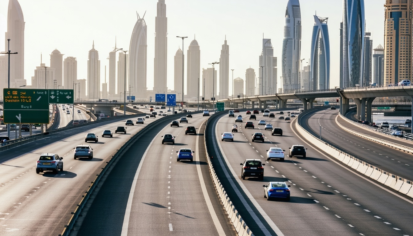 Efficient traffic flow on Dubai highways